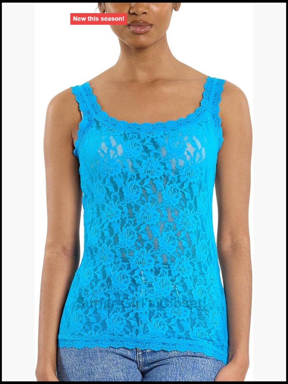 Unlined Stretch Lace Pull On Camisole with Wide Straps